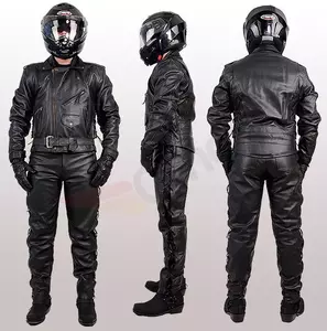 L&J Rypard Ramones ādas motocikla jaka melna S-2