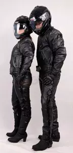 L&J Rypard Ramones kožená bunda na motorku čierna S-5