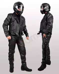 L&J Rypard Ramones giacca da moto in pelle nera M-3