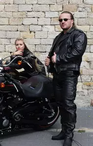 Kurtka motocyklowa skórzana L&J Rypard Ramones czarna M-6