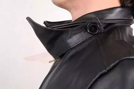 L&J Rypard Klasická kožená bunda na motorku čierna M-5