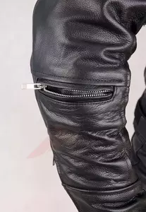 L&J Rypard Klasická kožená bunda na motorku čierna M-7