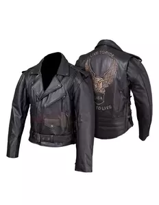L&J Rypard Ride to Live giacca da moto in pelle nera S-1