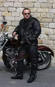 L&J Rypard Ride to Live casaco de couro para motociclismo preto 2XL-4