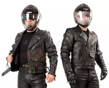 L&J Rypard Renegat negro 2XL moto cuero ramoneskin chaqueta-2