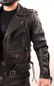 L&J Rypard Renegat negro 2XL moto cuero ramoneskin chaqueta-3