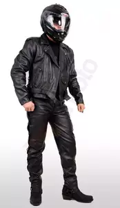 L&amp;J Rypard muške kožne motociklističke hlače na vezanje, crne L-3