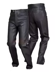 Pantaloni da moto in pelle L&J Rypard Classic nero S - SSM003/S