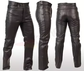 Pantaloni da moto L&J Rypard Classic in pelle nera XL-2