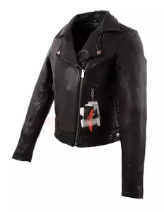 Casaco de motociclismo em pele L&J Rypard para mulher, preto XS-3