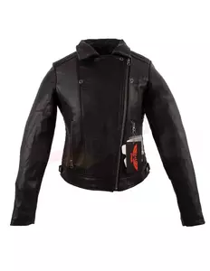 Dámská kožená bunda na motorku L&J Rypard černá XS-6