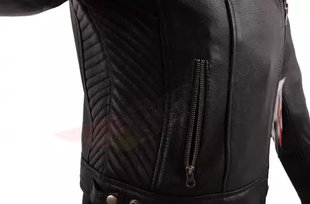 L&J Rypard motorcykeljakke i læder til kvinder, sort XL-5