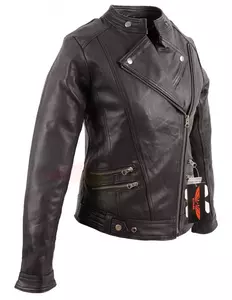L&J Rypard Wiki Lady dámska kožená bunda na motorku čierna XS-2