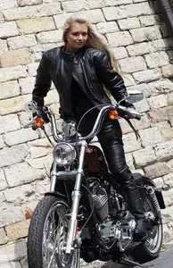 L&amp;J Rypard Classic Lady ženska kožna motoristička jakna, crna S-6