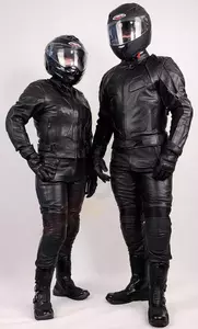L&J Rypard dámska športová kožená bunda na motorku čierna XS-3