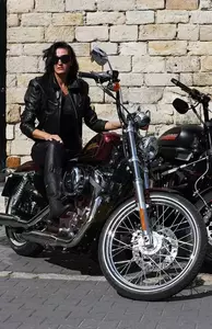 Dámska kožená bunda na motorku L&J Rypard Eva Lady čierna XS-3