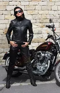 L&J Rypard Eva Lady motorcykel læderjakke til kvinder sort XS-4