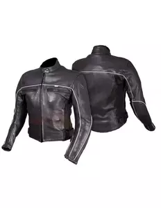 Dámska kožená bunda na motorku L&J Rypard Mia Lady čierna L - KSD007/L