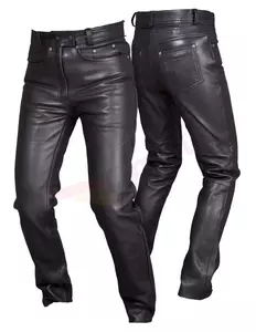 Pantalones de moto de mujer de cuero anilina L&J Rypard negro XS-1