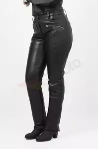 Pantalones de moto de cuero perforado para mujer L&J Rypard negro S-2