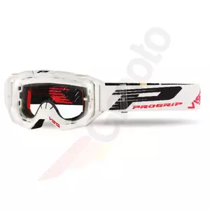 Motocyklové brýle Progrip TR Vista 3303 bílé průhledné sklo světlocitlivé - PG3303/18WH