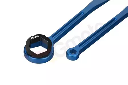 Accel kovácsolt gumiabroncs kanalak készlete kulcsokkal kék színben-5