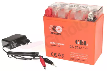Gel-Batterie 12V 9 Ah Outdo YB9-BS + Ladegerät-1