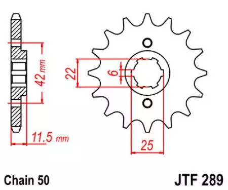 Ritzel vorne JT JTF289.15, 15 Zähne Teilung 530-2