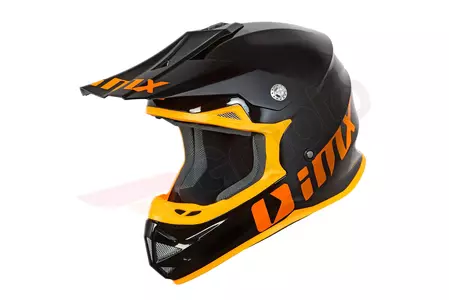 Kask motocyklowy enduro IMX FMX-01 Play czarno pomarańczowy M-1