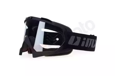 Motorcykelbriller IMX Mud matsort gennemsigtigt glas - 3801811-901-OS