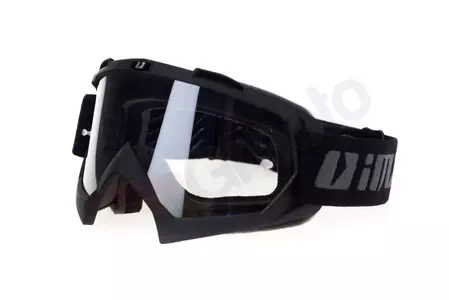 Motorradbrille IMX Mud mattschwarz transparentes Glas-2