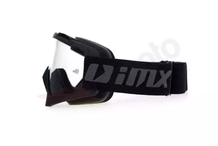 Motorradbrille IMX Mud mattschwarz transparentes Glas-3