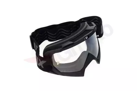 Motorradbrille IMX Mud mattschwarz transparentes Glas-5