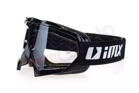 Motorradbrille IMX Mud schwarz transparentes Glas-2