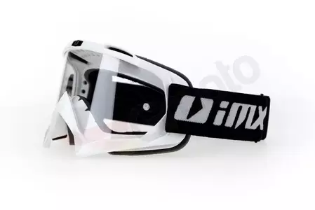 Motociklističke naočale IMX Mud, bijele, prozirna stakla-1
