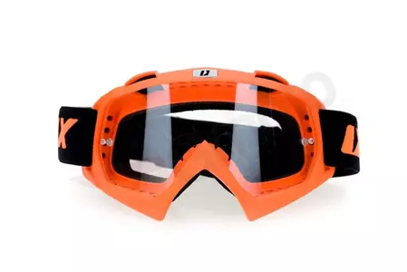 Motocyklové okuliare IMX Mud matné oranžové priehľadné sklo-4