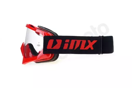 Occhiali moto IMX Mud rosso vetro trasparente-3
