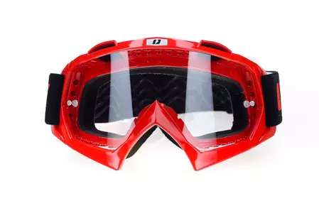 Motorcykelglasögon IMX Mud röd klart glas-4