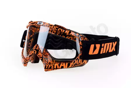 Очила за мотоциклет IMX Mud graphic orange black matt glass transparent - 3801812-909-OS