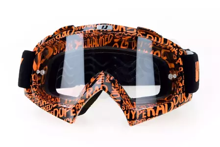 Lunettes moto IMX Mud graphic orange noir mat verre transparent-4