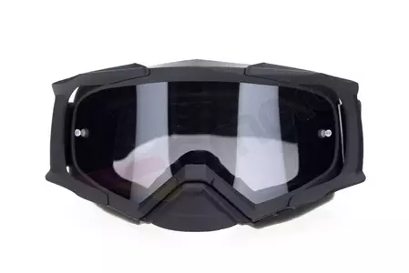 Motoristična očala IMX Dust mat črno obarvana + prozorno steklo-4