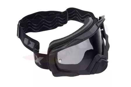 Motorcykelglasögon IMX Dust matt svart tonade + transparent glas-5