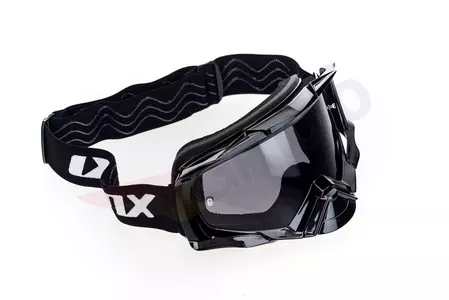 Motocyklové okuliare IMX Dust black tónované + priehľadné sklo-5