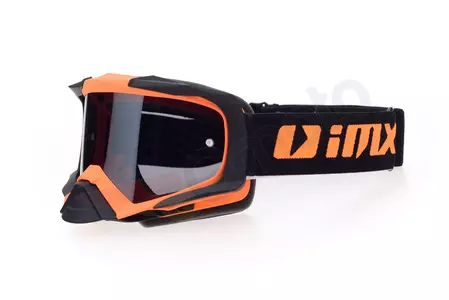 Occhiali da moto IMX Dust arancio nero opaco colorato + vetro trasparente-2