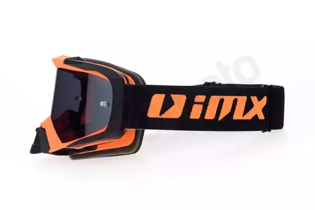 Occhiali da moto IMX Dust arancio nero opaco colorato + vetro trasparente-3