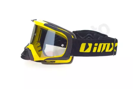 Motorbril IMX Dust geel mat zwart getint + transparant glas-2