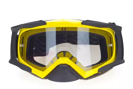 Motorbril IMX Dust geel mat zwart getint + transparant glas-4