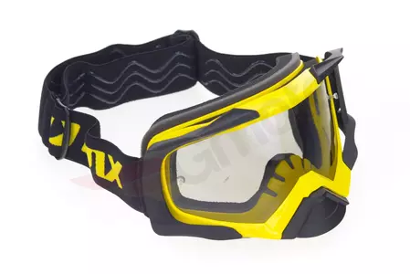 Очила за мотоциклет IMX Dust yellow matte black tinted + прозрачно стъкло-5