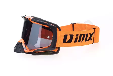 Motorradbrille IMX Dust graphic orange schwarz matt getönt + transparentes Glas-2