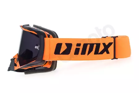 Motocyklové okuliare IMX Dust graphic orange black matt tinted + transparent glass-3